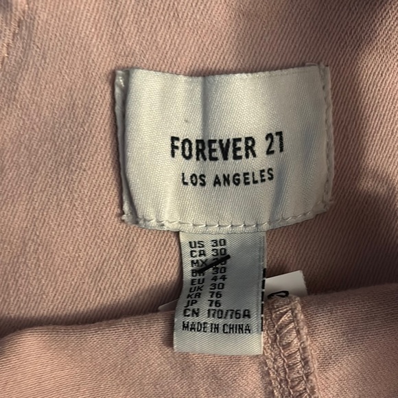 Forever 21 Blush Jean Shorts Overalls - Picture 3 of 4